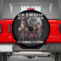 Krampus Is Coming To Town Spare Tire Cover Vintage Gothic Dark Xmas Gift Horror Holiday - Wonder Print Shop