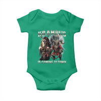 Krampus Is Coming To Town Baby Onesie Vintage Gothic Dark Xmas Gift Horror Holiday - Wonder Print Shop