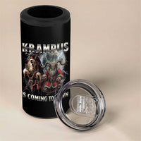 Krampus Is Coming To Town 4 in 1 Can Cooler Tumbler Vintage Gothic Dark Xmas Gift Horror Holiday - Wonder Print Shop