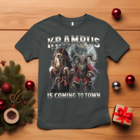 Krampus Is Coming To Town T Shirt Vintage Gothic Dark Xmas Gift Horror Holiday - Wonder Print Shop