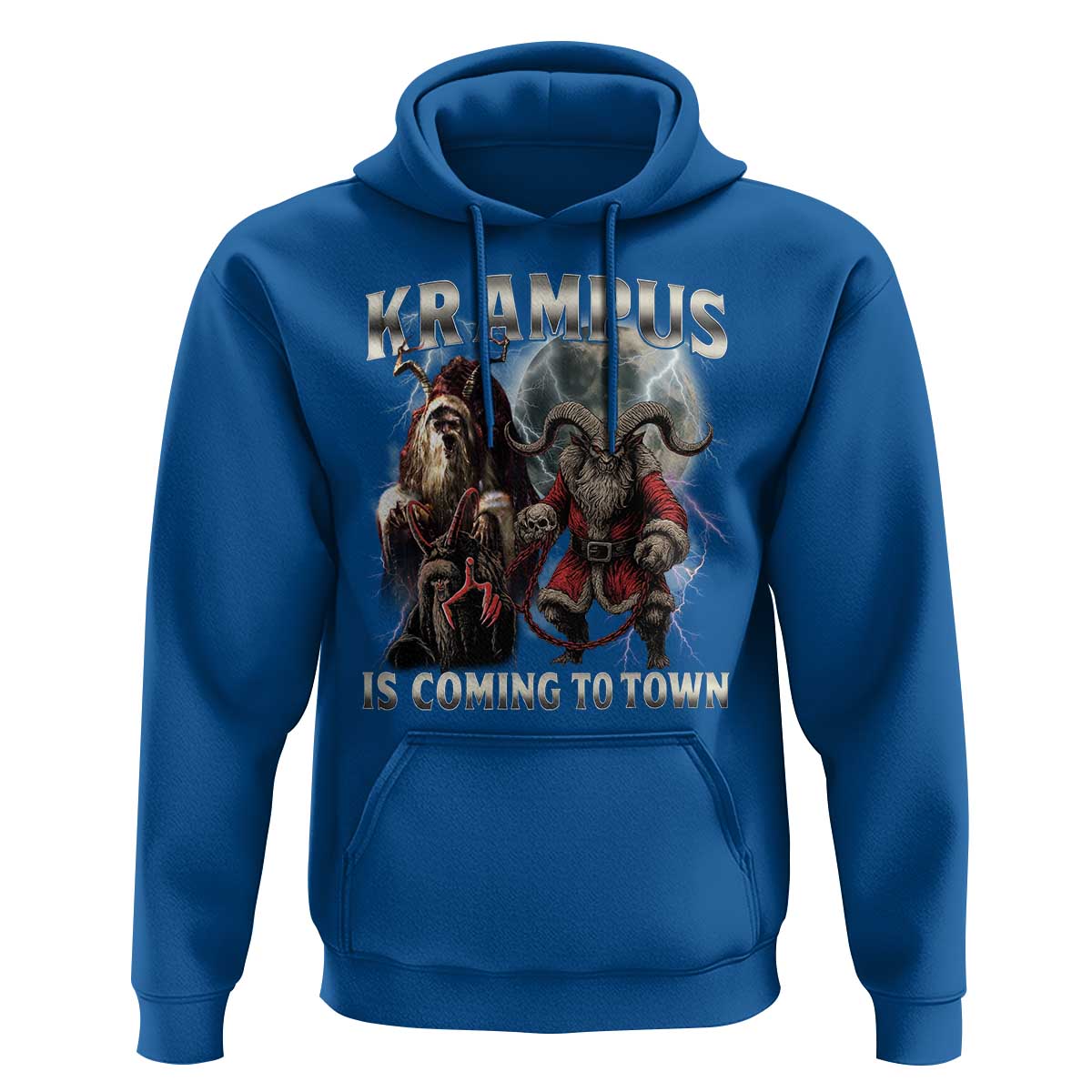 Krampus Is Coming To Town Hoodie Vintage Gothic Dark Xmas Gift Horror Holiday - Wonder Print Shop