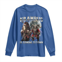 Krampus Is Coming To Town Long Sleeve Shirt Vintage Gothic Dark Xmas Gift Horror Holiday - Wonder Print Shop