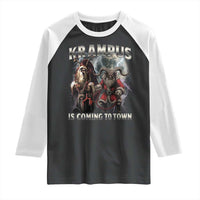 Krampus Is Coming To Town Raglan Shirt Vintage Gothic Dark Xmas Gift Horror Holiday - Wonder Print Shop