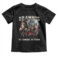 Krampus Is Coming To Town Toddler T Shirt Vintage Gothic Dark Xmas Gift Horror Holiday - Wonder Print Shop
