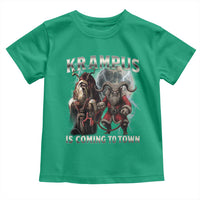 Krampus Is Coming To Town Toddler T Shirt Vintage Gothic Dark Xmas Gift Horror Holiday - Wonder Print Shop