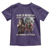 Krampus Is Coming To Town Toddler T Shirt Vintage Gothic Dark Xmas Gift Horror Holiday - Wonder Print Shop