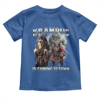 Krampus Is Coming To Town Toddler T Shirt Vintage Gothic Dark Xmas Gift Horror Holiday - Wonder Print Shop