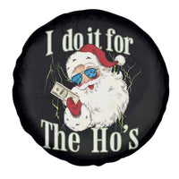 I Do It For The Hos Spare Tire Cover Rude Offensive Christmas Santa Face Retro Bootleg - Wonder Print Shop