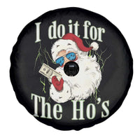 I Do It For The Hos Spare Tire Cover Rude Offensive Christmas Santa Face Retro Bootleg - Wonder Print Shop