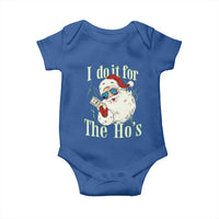 I Do It For The Hos Baby Onesie Rude Offensive Christmas Santa Face Retro Bootleg - Wonder Print Shop