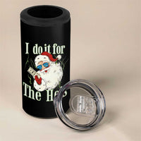 I Do It For The Hos 4 in 1 Can Cooler Tumbler Rude Offensive Christmas Santa Face Retro Bootleg - Wonder Print Shop