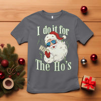 I Do It For The Hos T Shirt Rude Offensive Christmas Santa Face Retro Bootleg - Wonder Print Shop