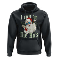 I Do It For The Hos Hoodie Rude Offensive Christmas Santa Face Retro Bootleg - Wonder Print Shop