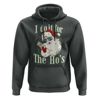 I Do It For The Hos Hoodie Rude Offensive Christmas Santa Face Retro Bootleg - Wonder Print Shop