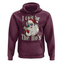 I Do It For The Hos Hoodie Rude Offensive Christmas Santa Face Retro Bootleg - Wonder Print Shop
