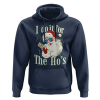 I Do It For The Hos Hoodie Rude Offensive Christmas Santa Face Retro Bootleg - Wonder Print Shop