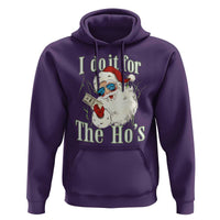I Do It For The Hos Hoodie Rude Offensive Christmas Santa Face Retro Bootleg - Wonder Print Shop