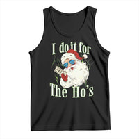 I Do It For The Hos Tank Top Rude Offensive Christmas Santa Face Retro Bootleg - Wonder Print Shop