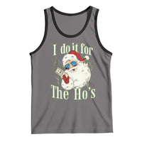 I Do It For The Hos Tank Top Rude Offensive Christmas Santa Face Retro Bootleg - Wonder Print Shop