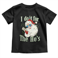 I Do It For The Hos Toddler T Shirt Rude Offensive Christmas Santa Face Retro Bootleg - Wonder Print Shop