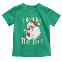 I Do It For The Hos Toddler T Shirt Rude Offensive Christmas Santa Face Retro Bootleg - Wonder Print Shop