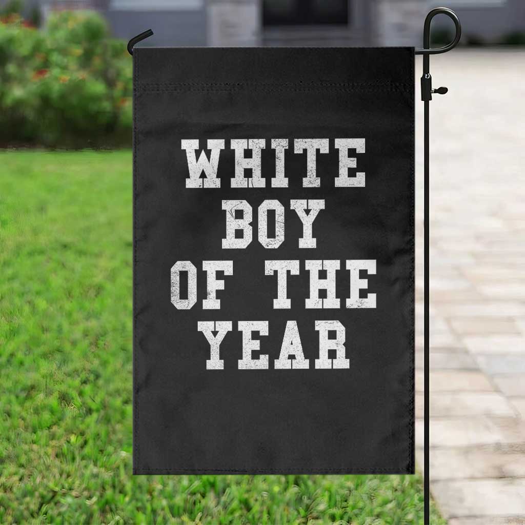 White Boy Of The Year Garden Flag Funny Gift For Him - Wonder Print Shop