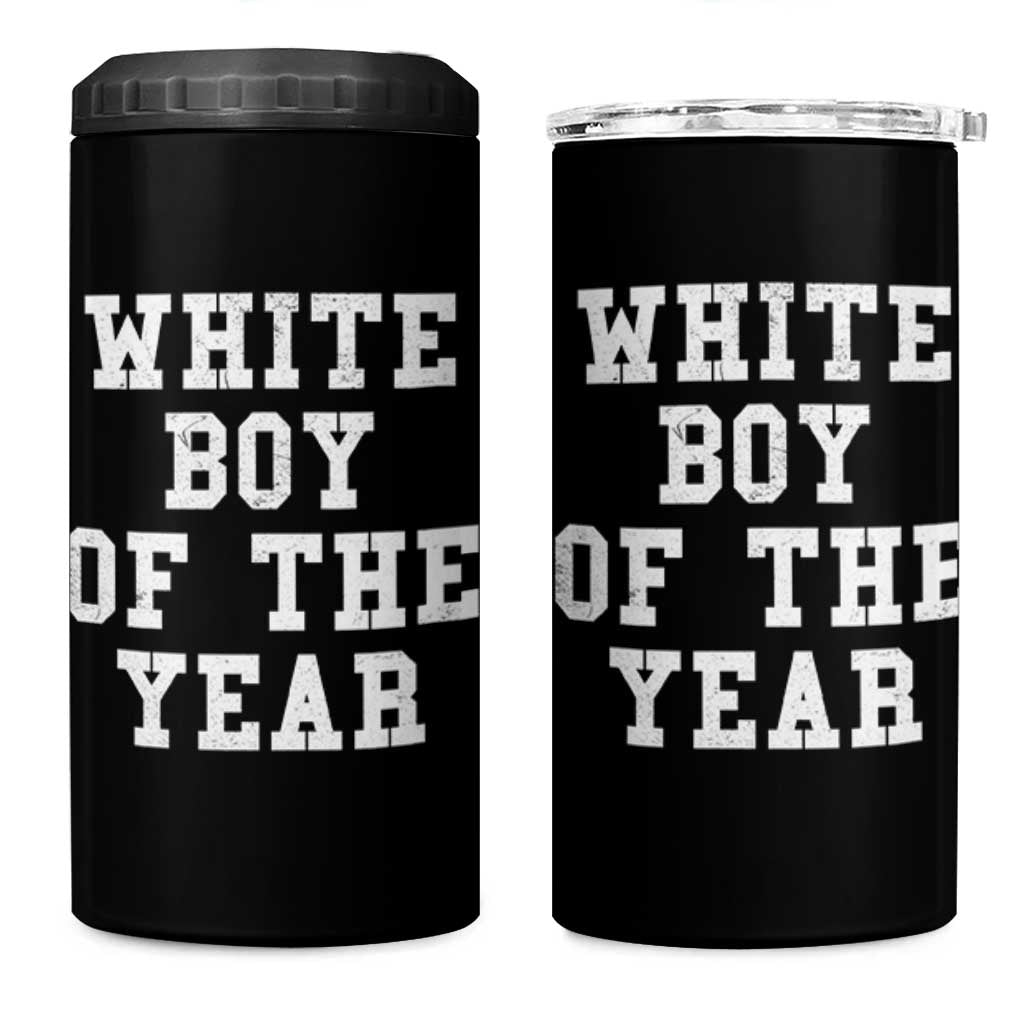 White Boy Of The Year 4 in 1 Can Cooler Tumbler Funny Gift For Him - Wonder Print Shop