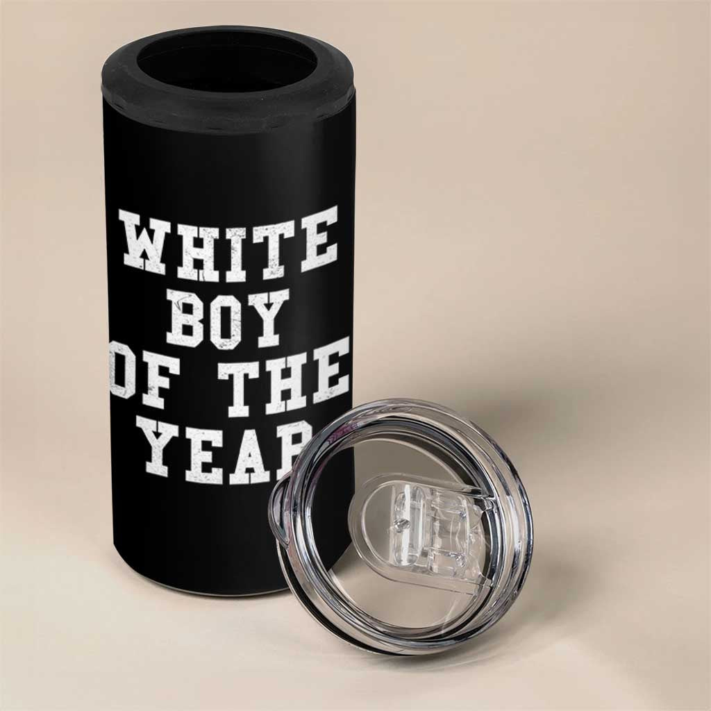 White Boy Of The Year 4 in 1 Can Cooler Tumbler Funny Gift For Him - Wonder Print Shop