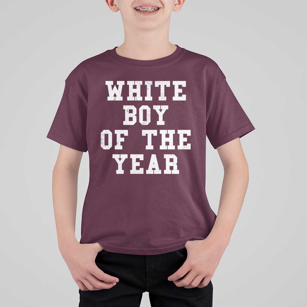 White Boy Of The Year T Shirt For Kid Funny Gift For Him - Wonder Print Shop