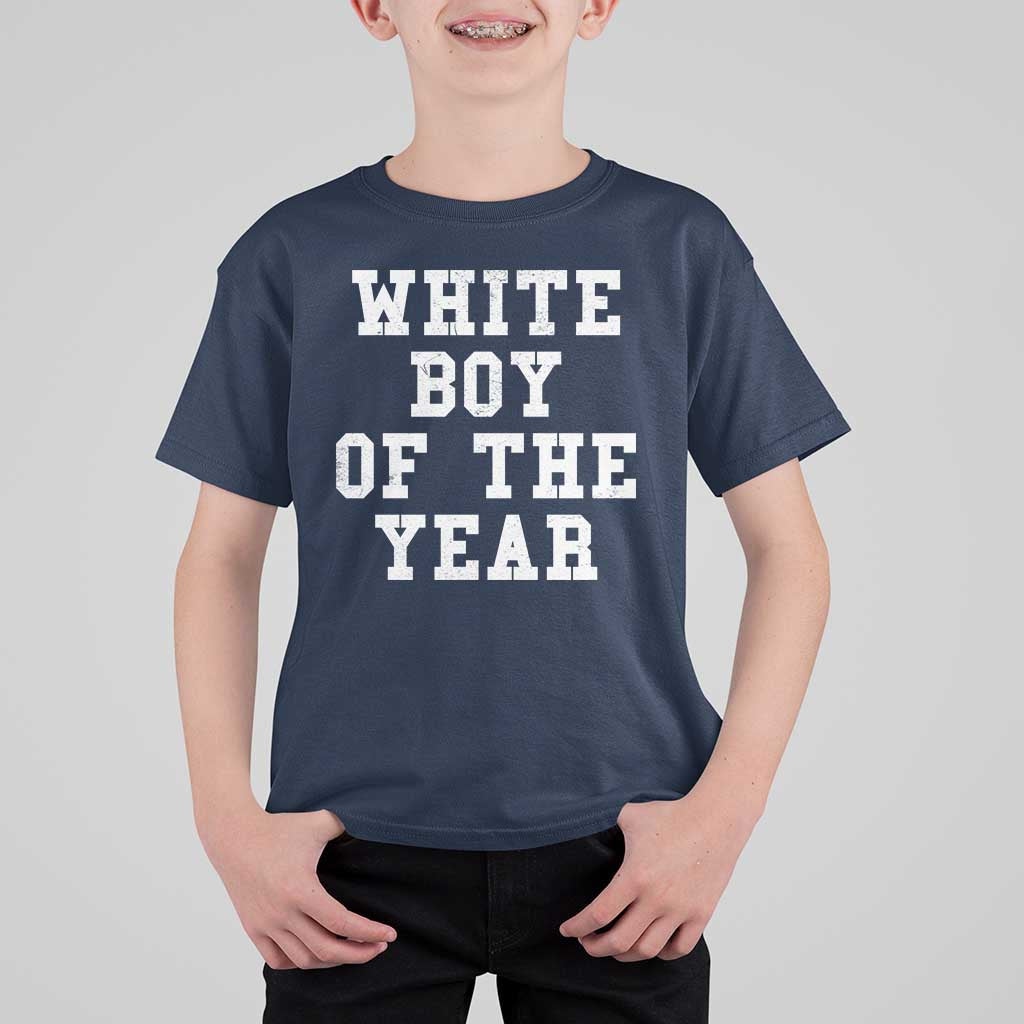 White Boy Of The Year T Shirt For Kid Funny Gift For Him - Wonder Print Shop