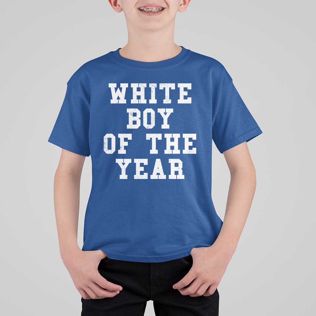 White Boy Of The Year T Shirt For Kid Funny Gift For Him - Wonder Print Shop