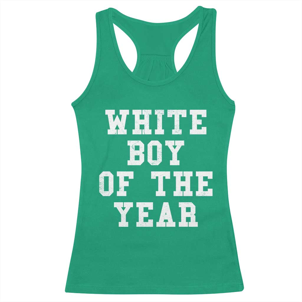 White Boy Of The Year Racerback Tank Top Funny Gift For Him - Wonder Print Shop