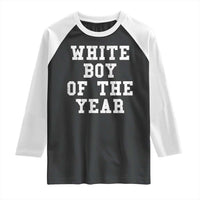White Boy Of The Year Raglan Shirt Funny Gift For Him - Wonder Print Shop