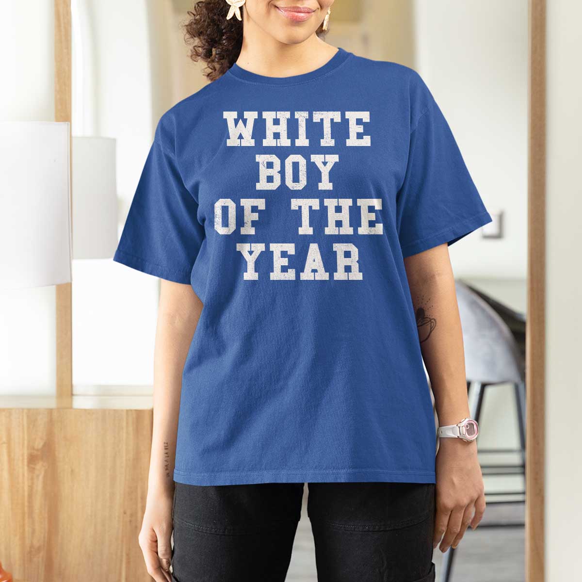 White Boy Of The Year T Shirt For Women Funny Gift For Him - Wonder Print Shop