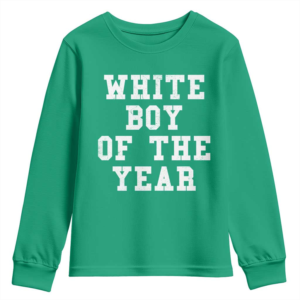 White Boy Of The Year Youth Sweatshirt Funny Gift For Him - Wonder Print Shop