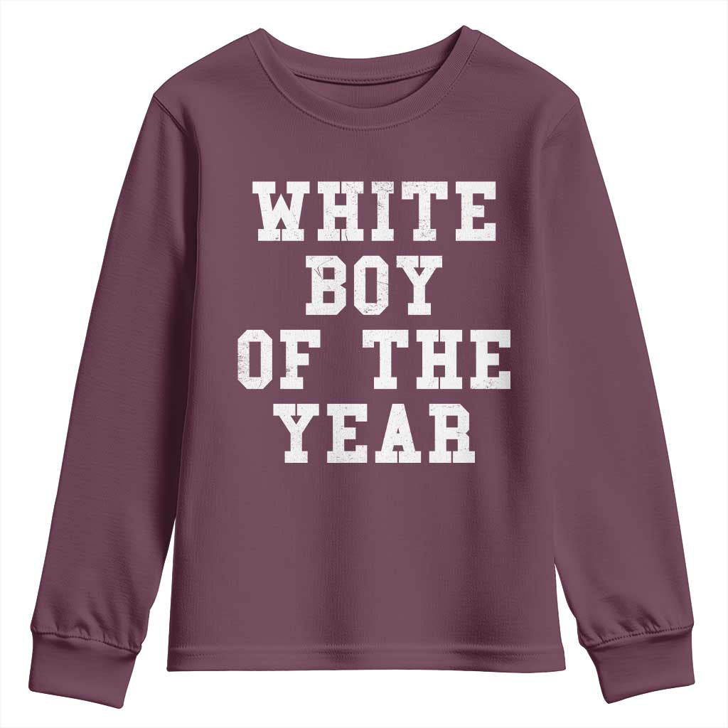 White Boy Of The Year Youth Sweatshirt Funny Gift For Him - Wonder Print Shop