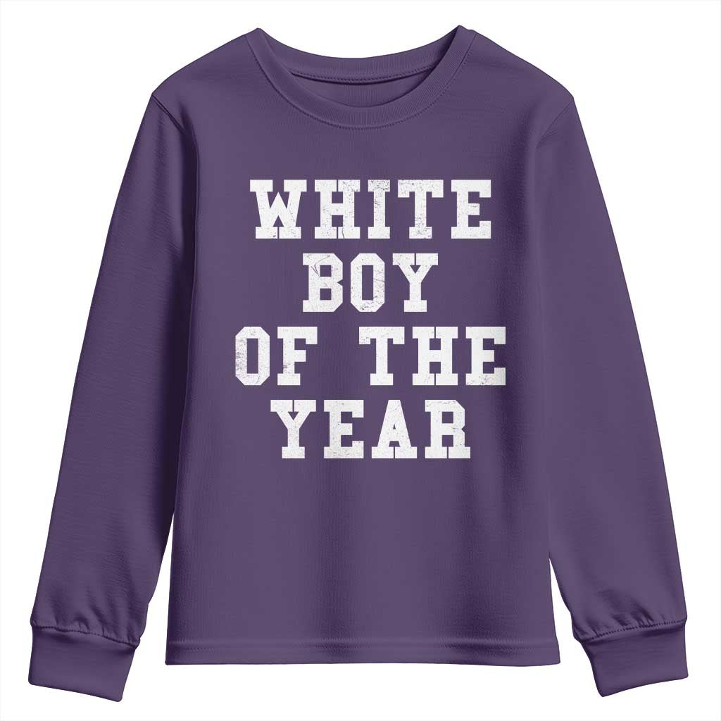 White Boy Of The Year Youth Sweatshirt Funny Gift For Him - Wonder Print Shop