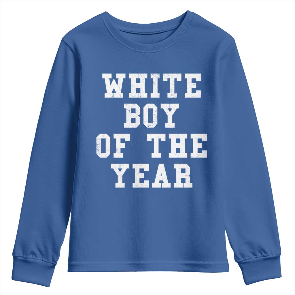 White Boy Of The Year Youth Sweatshirt Funny Gift For Him - Wonder Print Shop