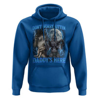 Funny Alpha Wolf Hoodie Don't Worry Kitten Daddy's Here 90s Vintage Bootleg - Wonder Print Shop
