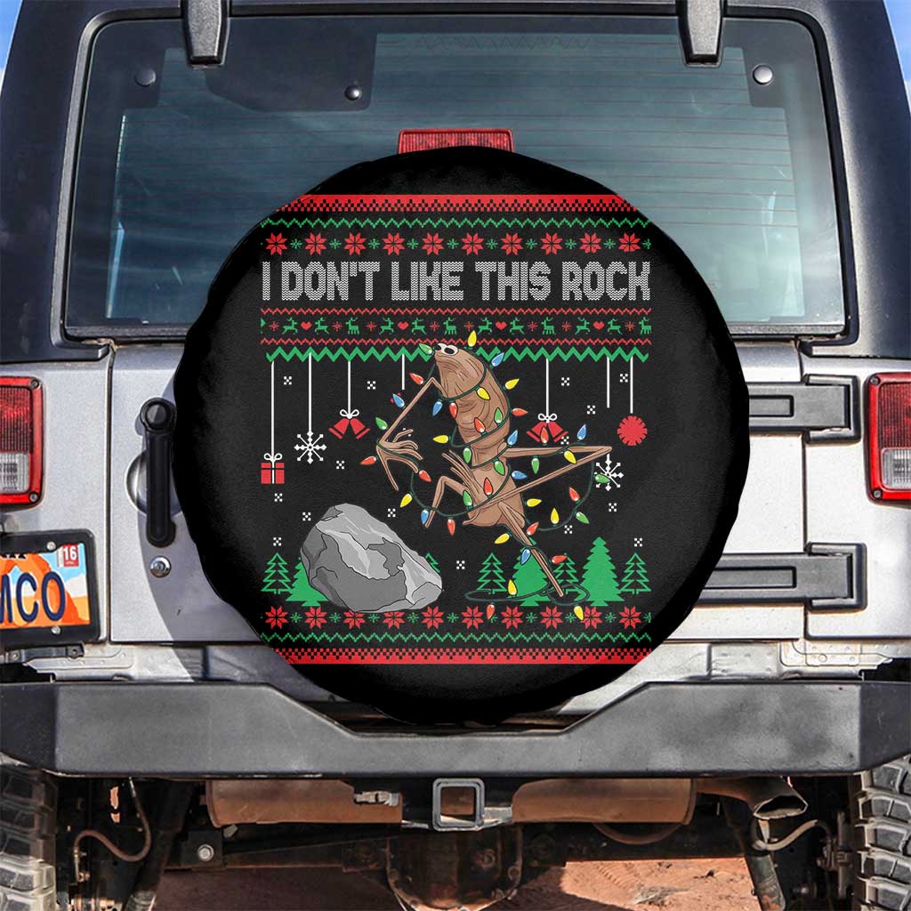 Christmas Marcus The Worm Meme Spare Tire Cover I Dont Like This Rock Brainrot Funny Ugly Xmas - Wonder Print Shop