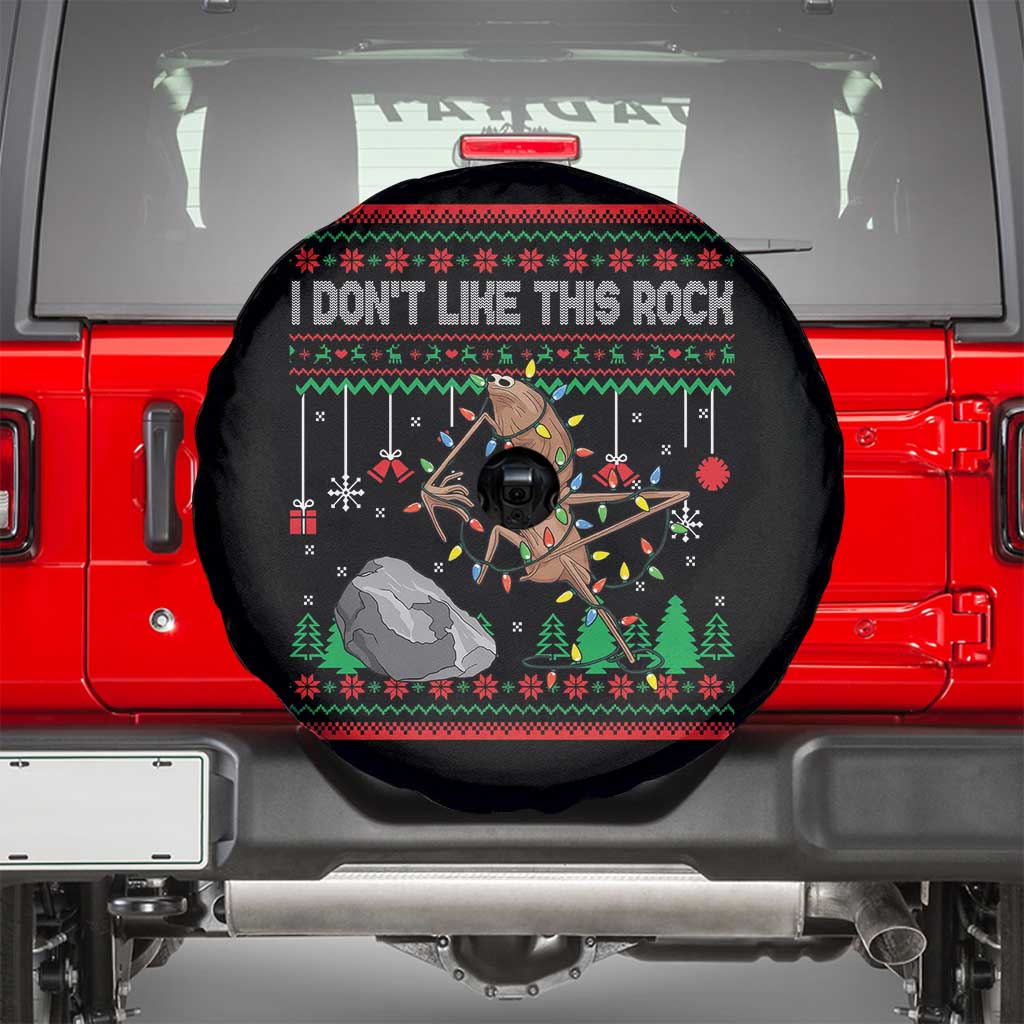 Christmas Marcus The Worm Meme Spare Tire Cover I Dont Like This Rock Brainrot Funny Ugly Xmas - Wonder Print Shop