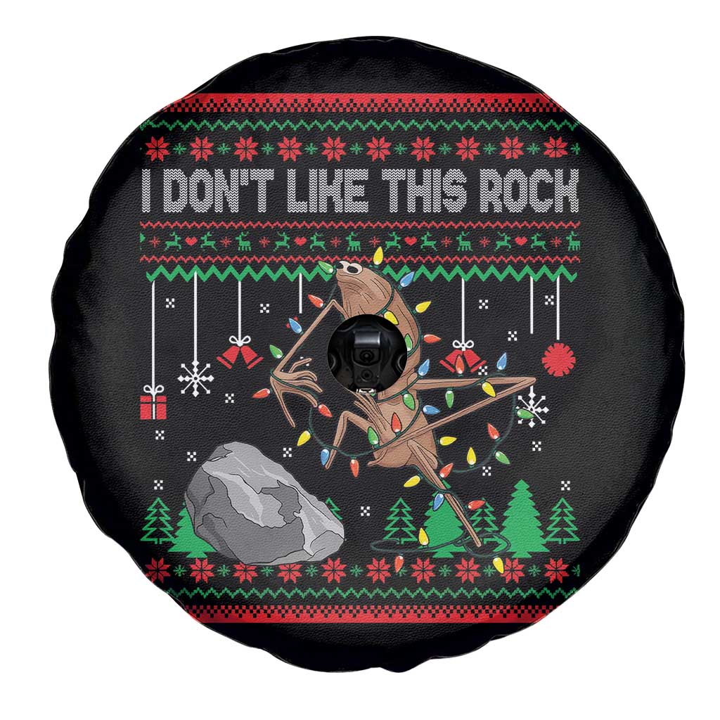 Christmas Marcus The Worm Meme Spare Tire Cover I Dont Like This Rock Brainrot Funny Ugly Xmas - Wonder Print Shop