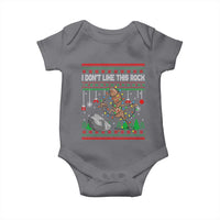 Christmas Marcus The Worm Meme Baby Onesie I Dont Like This Rock Brainrot Funny Ugly Xmas - Wonder Print Shop