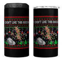 Christmas Marcus The Worm Meme 4 in 1 Can Cooler Tumbler I Dont Like This Rock Brainrot Funny Ugly Xmas - Wonder Print Shop