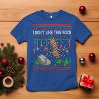 Christmas Marcus The Worm Meme T Shirt I Dont Like This Rock Brainrot Funny Ugly Xmas - Wonder Print Shop