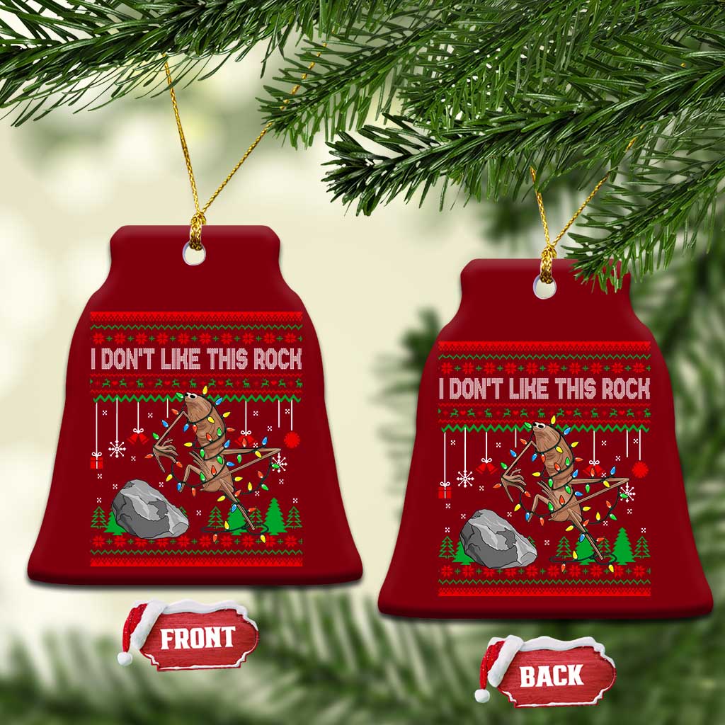 Christmas Marcus The Worm Meme Ceramic Ornament I Dont Like This Rock Brainrot Funny Ugly Xmas - Wonder Print Shop