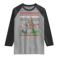 Christmas Marcus The Worm Meme Raglan Shirt I Dont Like This Rock Brainrot Funny Ugly Xmas - Wonder Print Shop