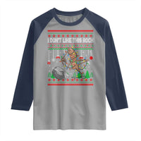 Christmas Marcus The Worm Meme Raglan Shirt I Dont Like This Rock Brainrot Funny Ugly Xmas - Wonder Print Shop