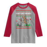 Christmas Marcus The Worm Meme Raglan Shirt I Dont Like This Rock Brainrot Funny Ugly Xmas - Wonder Print Shop