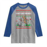 Christmas Marcus The Worm Meme Raglan Shirt I Dont Like This Rock Brainrot Funny Ugly Xmas - Wonder Print Shop
